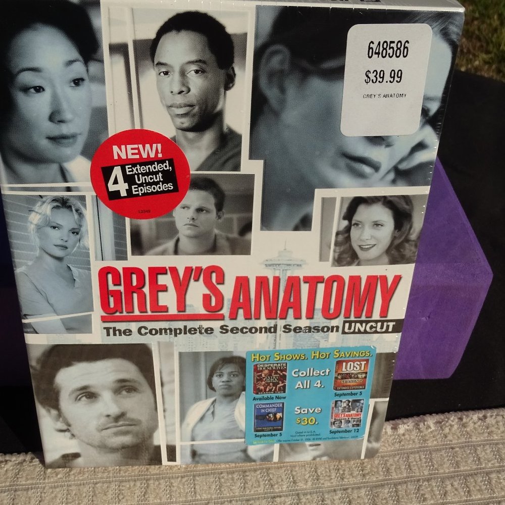 Nwt Grey's Anatomy Second Season Uncut